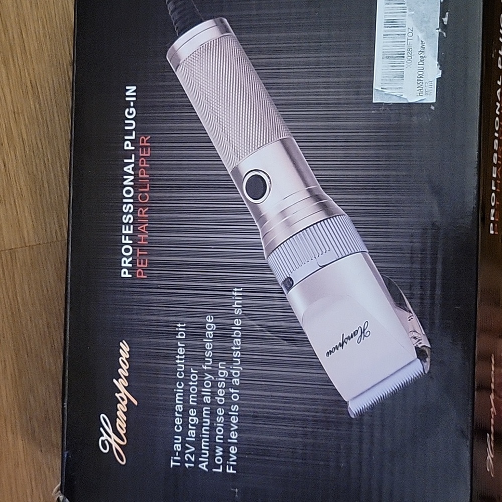 Hansbrou dog grooming clippers Trimmer Gold 12V plug in HiSpeed Motor NEW